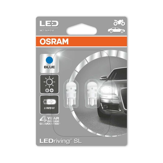 Osram W5W W2.1x9.5d LED Retrofit Blau Satz 12 volt
