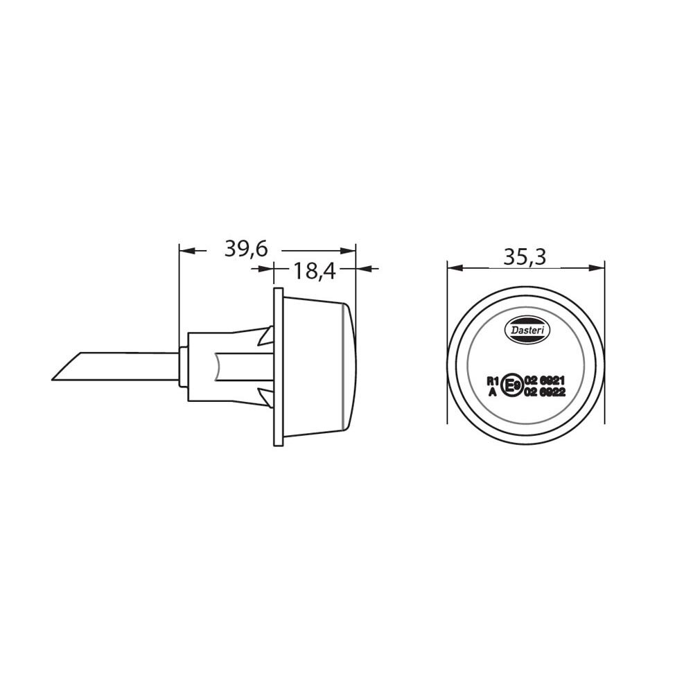 Dasteri LED Positionsleuchte Wei&szlig; 12V oder 24V
