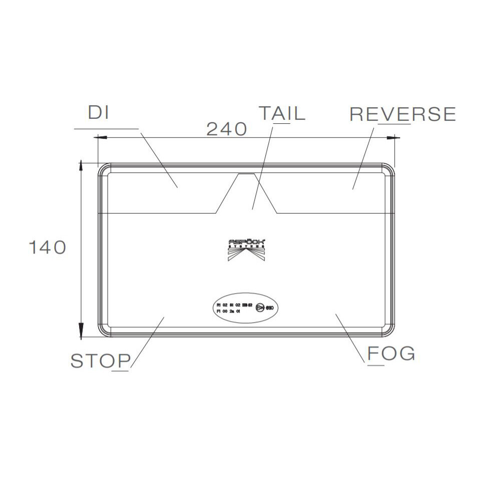 Asp&ouml;ck R&uuml;ckleuchte MultiLED II Rechts 8P