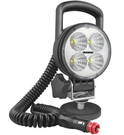 Wesem Mobiler LED Breitstrahler 2000LM LED Werklamp Verstraler 2000LM + Kabel + Sigarettenplug + Schakelaar + Case