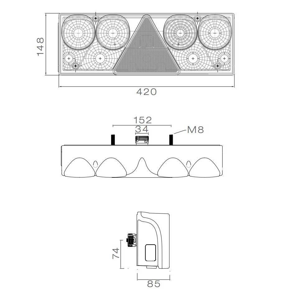 Asp&ouml;ck Europoint II R&uuml;ckleuchte Rechts