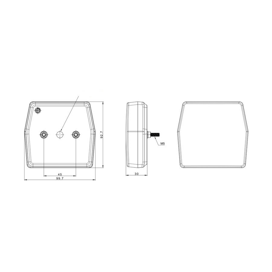 Fristom FT-222 LED Rückleuchte 3-Funktionen 12V Bajonet