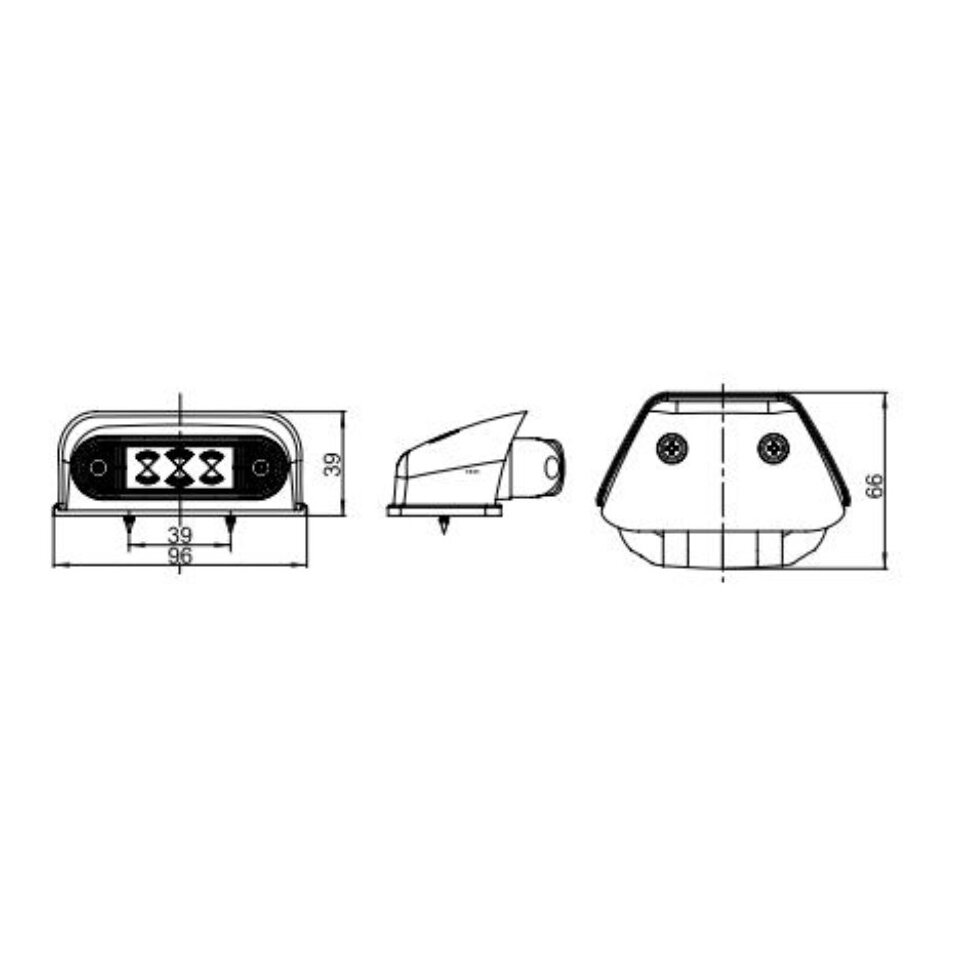 Horpol LED Toplamp Oval Wei&szlig; LD-230