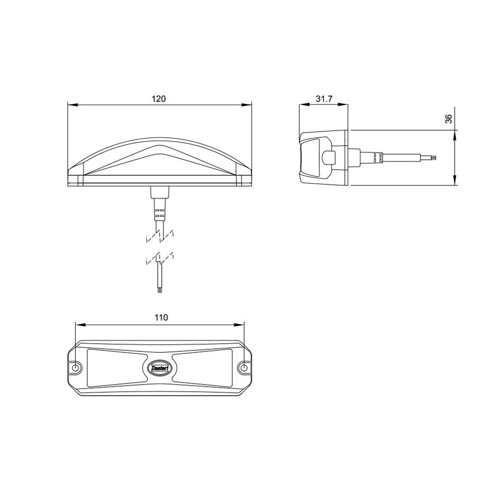 Dasteri Led Blitzer breite Wirkung Blau