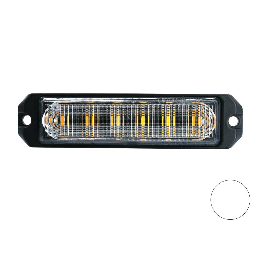 LED Blitzer 6-fach ultra Fl&auml;che Wei&szlig;