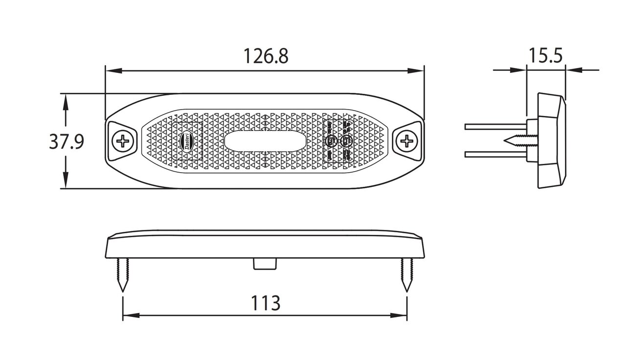 Dasteri LED Positionsleuchte Rot
