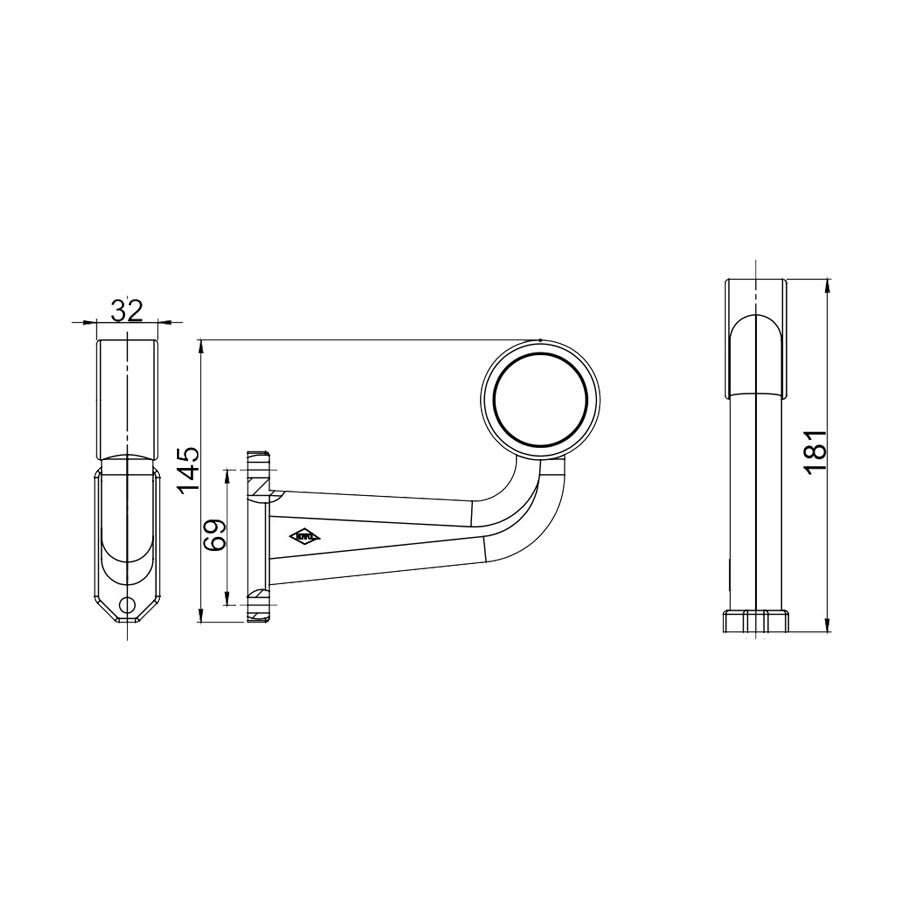 Horpol LED Begrenzungsleuchte 2-Funktionen Rechts