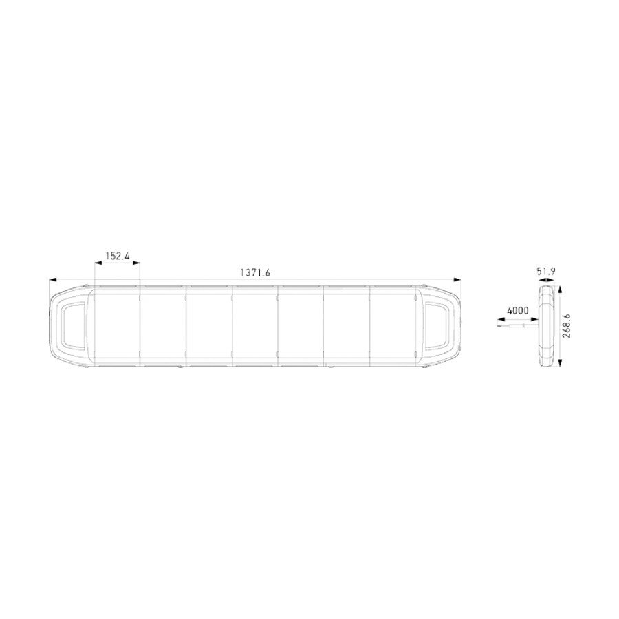 Hella LED Warnbalk 137cm + Bedienteil 4m Kabel | 2RL 014 567-021