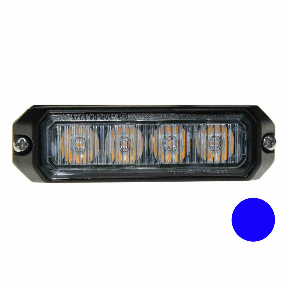 LED Blitzer 4-fach Kompakt Blau LED Blitzer 4-fach Kompakt Blau