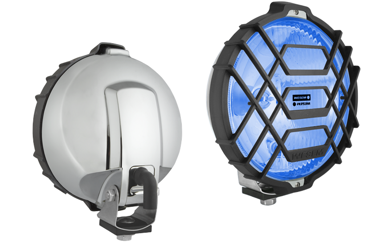 Wesem HO2 Halogen Fernscheinwerfer + Positionslicht Blau H02 Halogeen Verstraler + Stadslicht