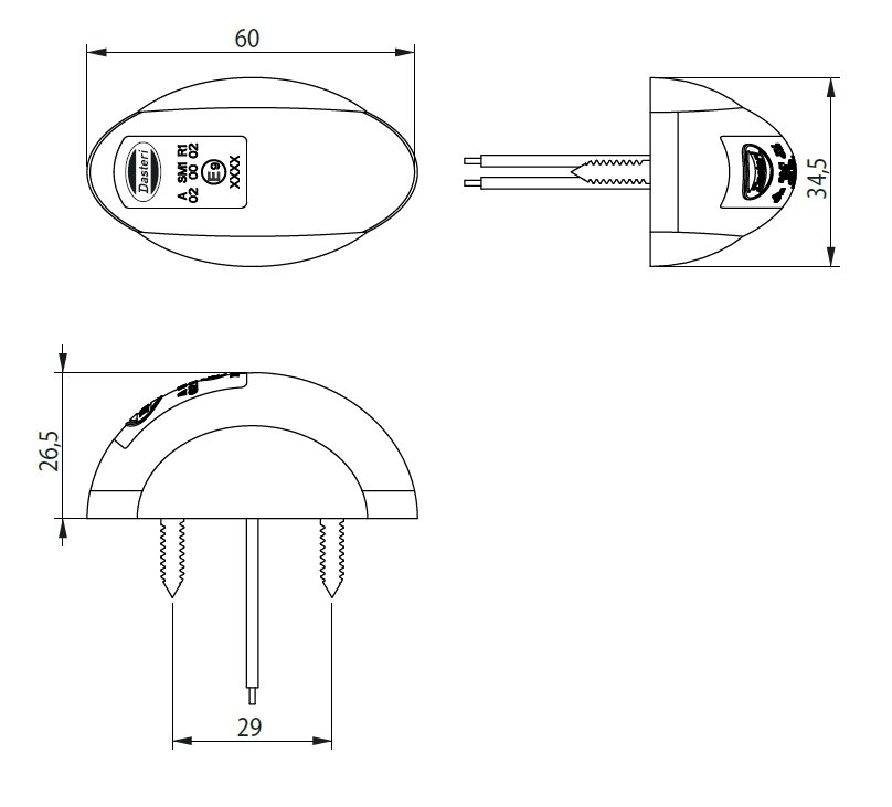 Dasteri LED Positionsleuchte Weiß 10-30V