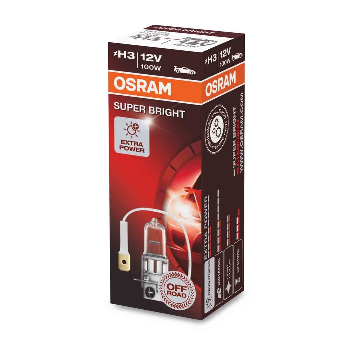 Osram H3 Halogen Birne 12V 100W PKY22s Super Bright Premium Osram H3 Halogen Birne 12V 100W PKY22s Super Bright Premium