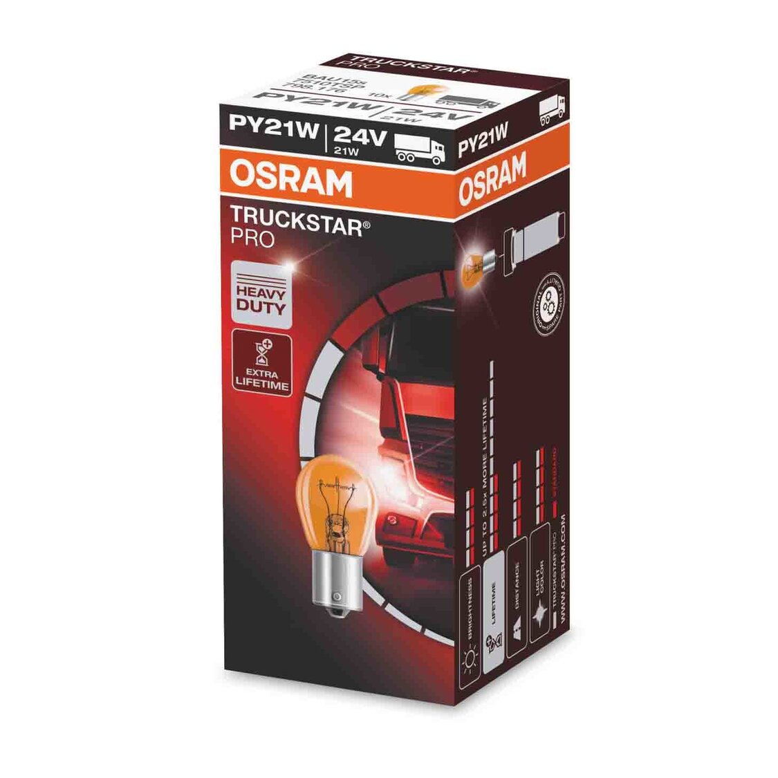 Osram PY21W Glühbirne BAU15s Truckstar Pro 10 Stück Osram PY21W Glühbirne BAU15s Truckstar Pro 10 Stück