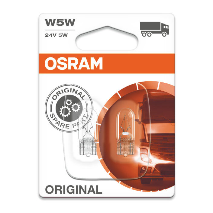 Osram Glühbirne 24V Original Line W5W, W2.1x9.5d 2 Stück Osram Glühbirne 24V Original Line W5W, W2.1x9.5d 2 Stück