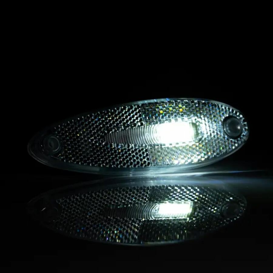 Fristom LED Positionsleuchte Weiss + Reflektor FT-076 B LED