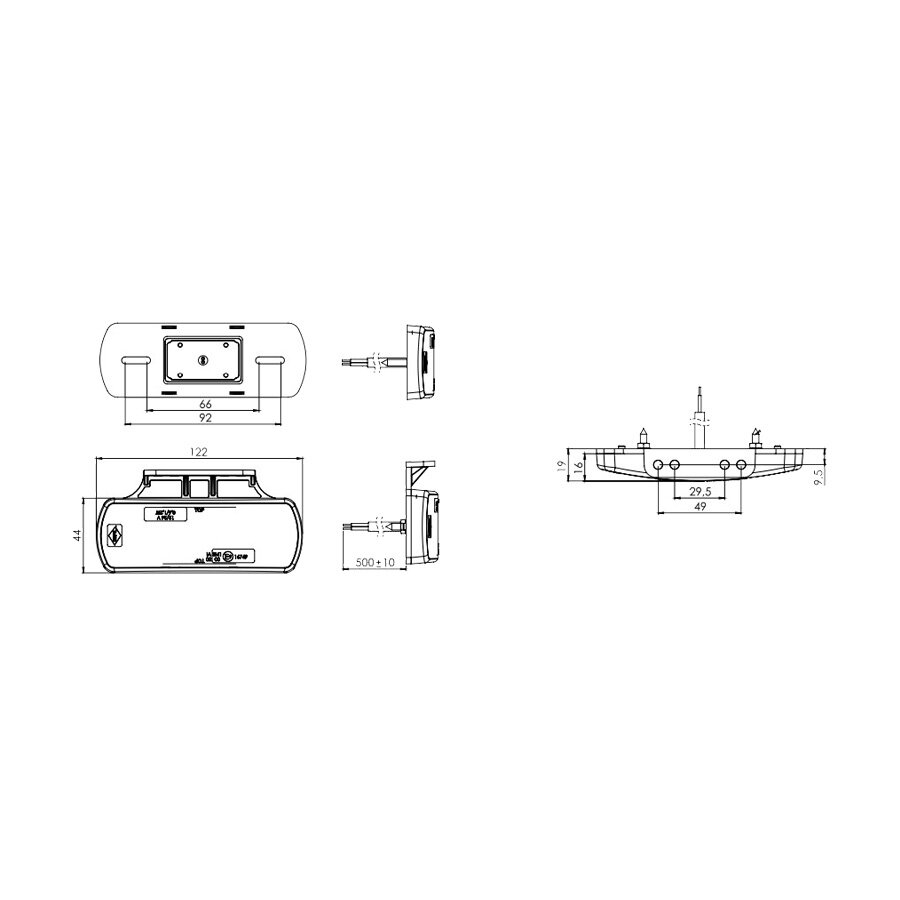 Horpol LED Postionsleuchte Orange mit Blinker KD 2222