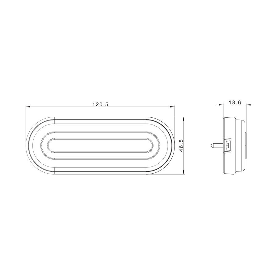 Fristom FT-070 B+K LED Positionsleuchte Weiß ADR mit Beugel