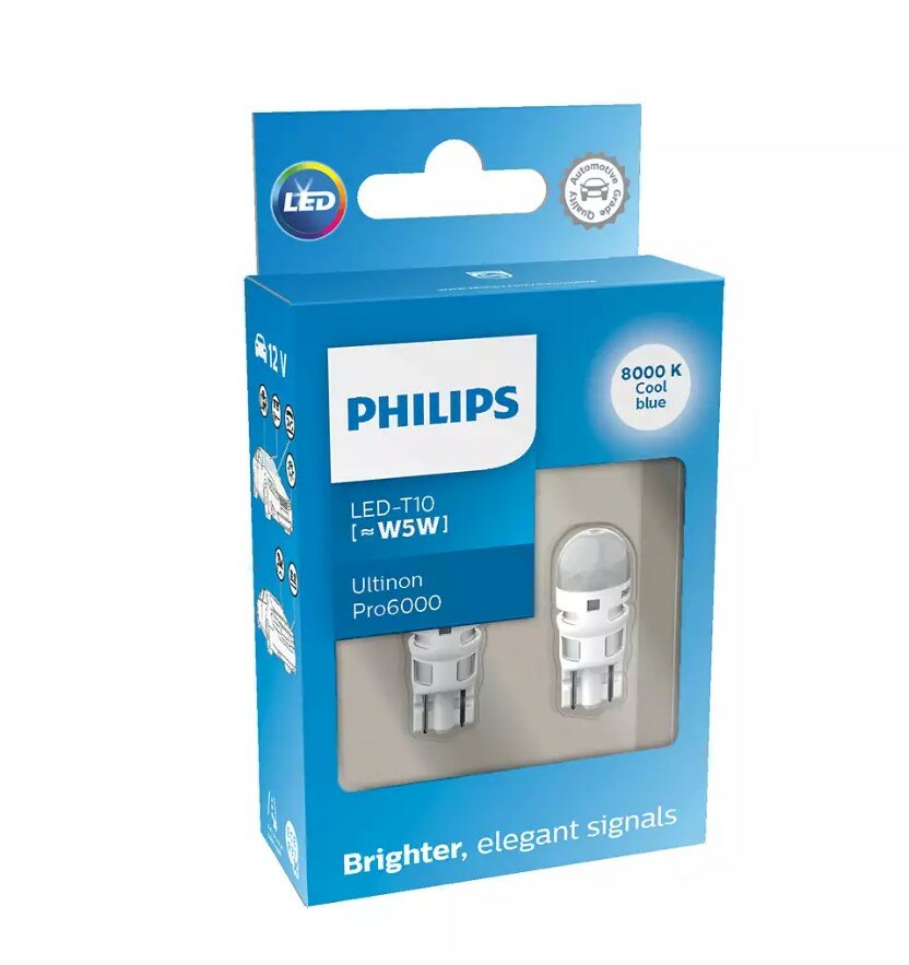 Philips W5W LED Retrofit Cool Blue 8000K 12V 2 Stück Philips W5W LED Retrofit Cool Blue 8000K 12V 2 Stück