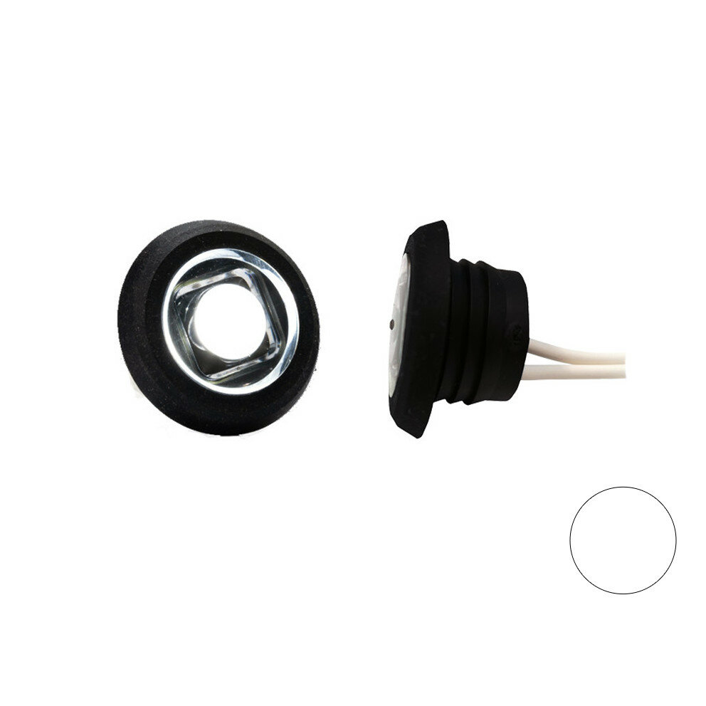 Fristom LED-Markierungsleuchte Einbau rund Weiss | FT-074 B LED Fristom LED-Markierungsleuchte Einbau rund Weiss | FT-074 B LED