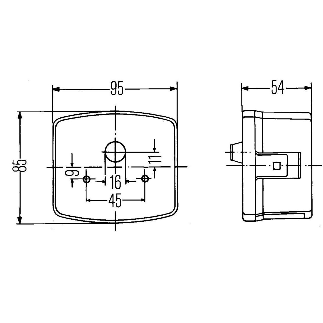 Hella R&uuml;ckleuchte 3 Lichtfunktionen Rechts