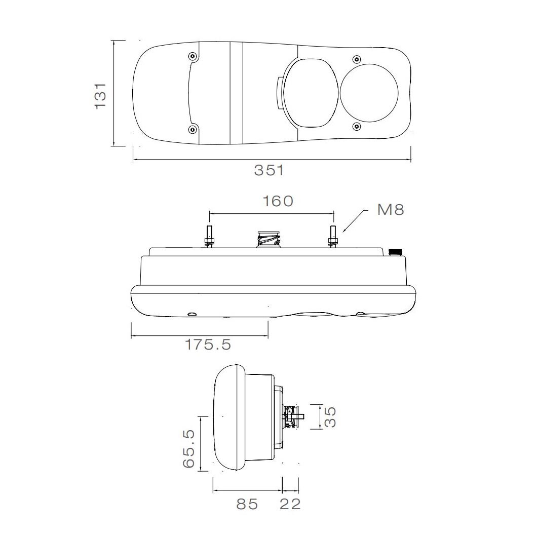 Aspöck Eurofab Rückleuchte Rechts