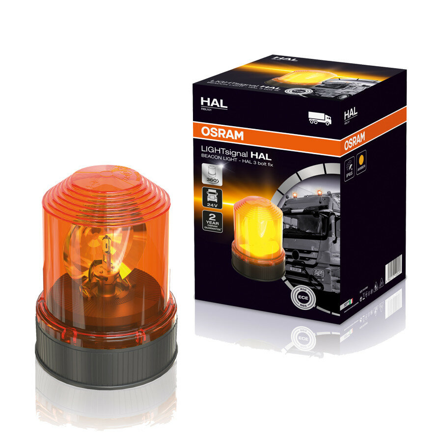 Osram LED Rundumleuchte Flache Montage Orange RBL102