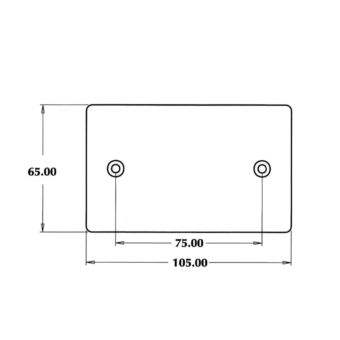 Reflektor Rechteckig 65x105mm Weiss