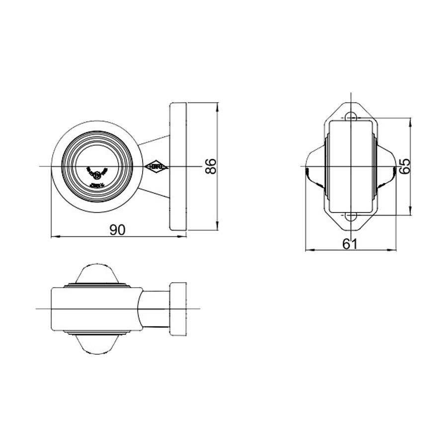 Horpol LED Begrenzungsleuchte 2-Funktionen Kurz Model U