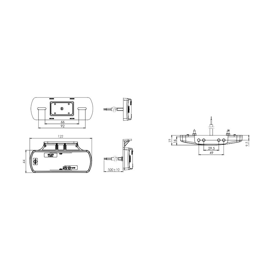 Horpol LED Postionsleuchte Orange mit Blinker LKD 2218