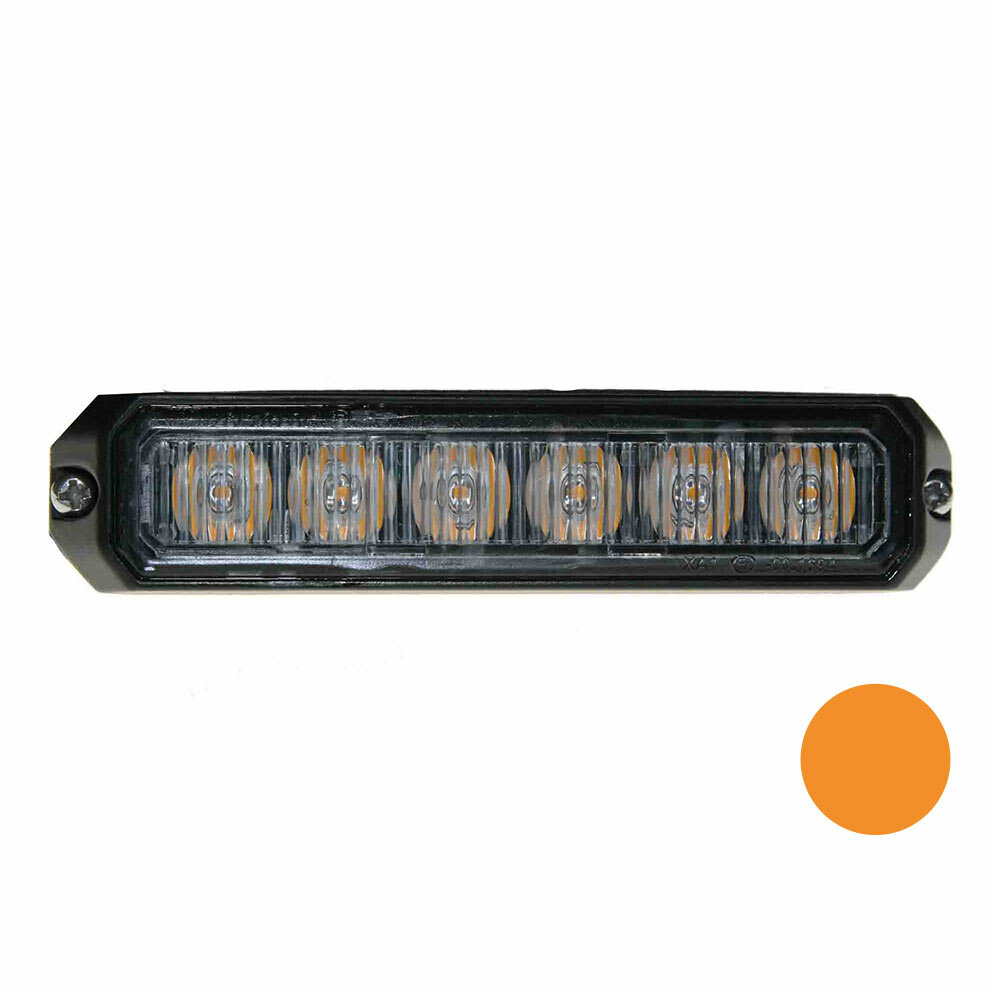 LED Blitzer 6-fach Kompakt Orange led flitser 6-voudig 12v 24v