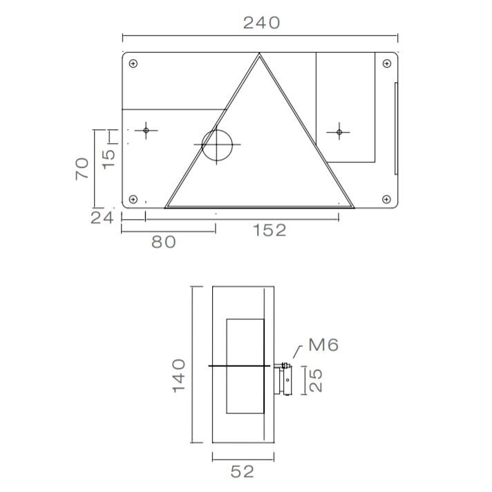 Aspöck Rückleuchte Multipoint 1 Links + Nebelschlussleuchte