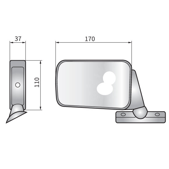 Wesem Universeller Traktorspiegel