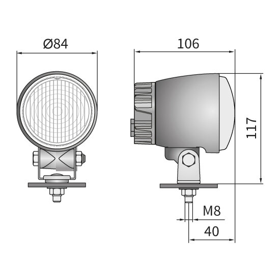 Wesem Satz LED Fernscheinwerfer Motor