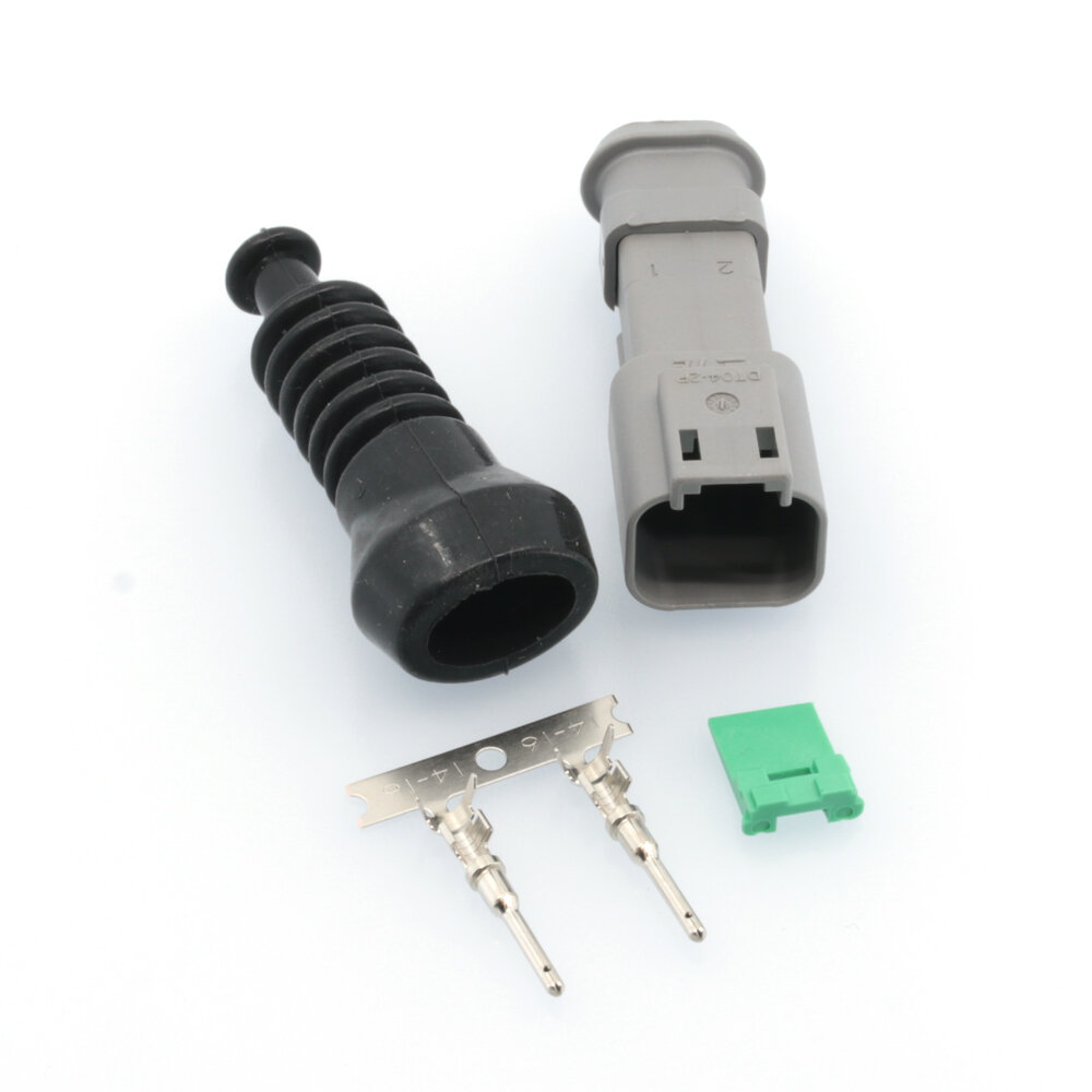 Männlich Deutsch-DT 2-pins Stecker + Gummi Männlich Deutsch-DT 2-pins Stecker + Gummi