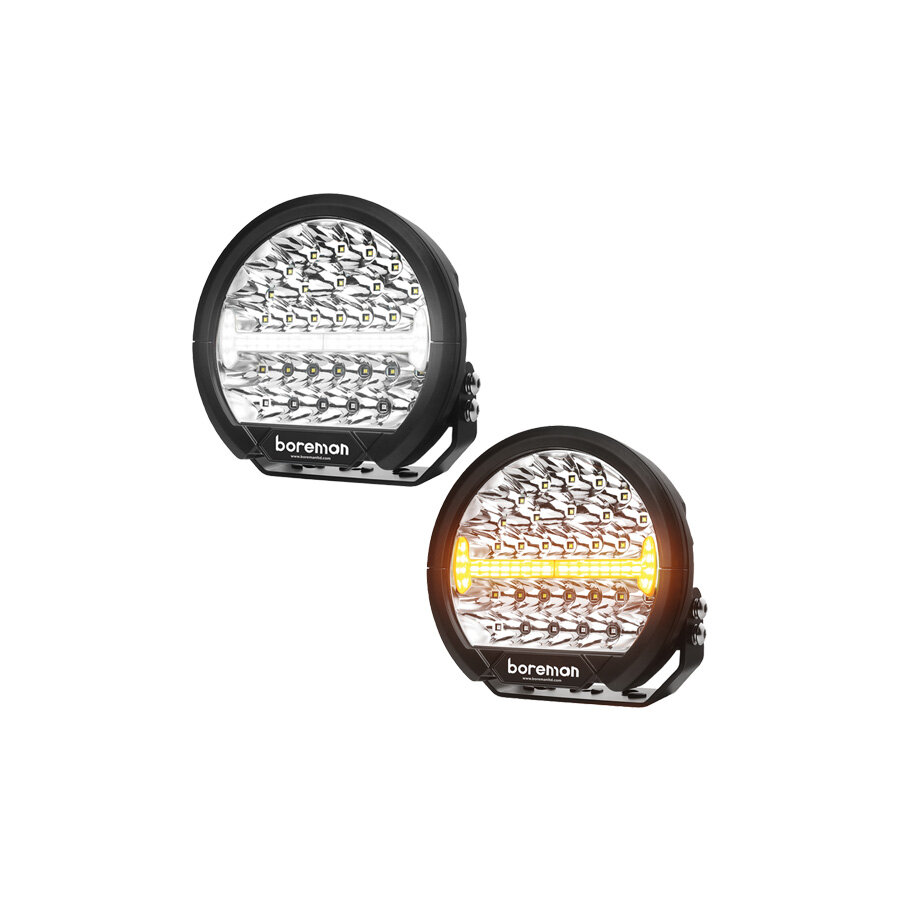 Boreman LED-Fernscheinwerfer + Position Licht und Blitzfunktion Boreman LED-Fernscheinwerfer + Position Licht und Blitzfunktion