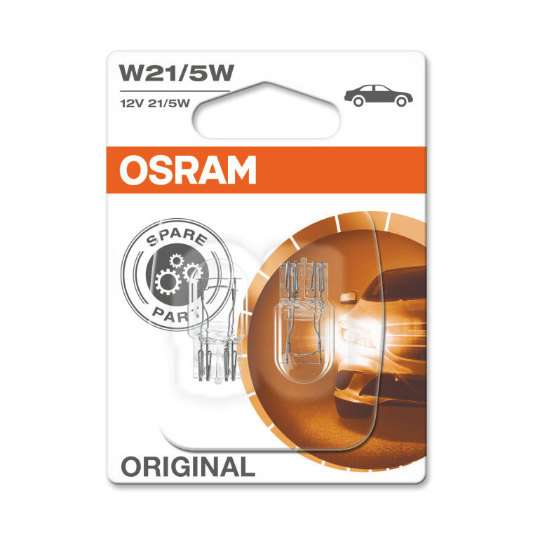 Osram W21/5W Glühbirne 12V W3x16q Original Line 2 Stück Osram W21/5W Glühbirne 12V W3x16q Original Line 2 Stück