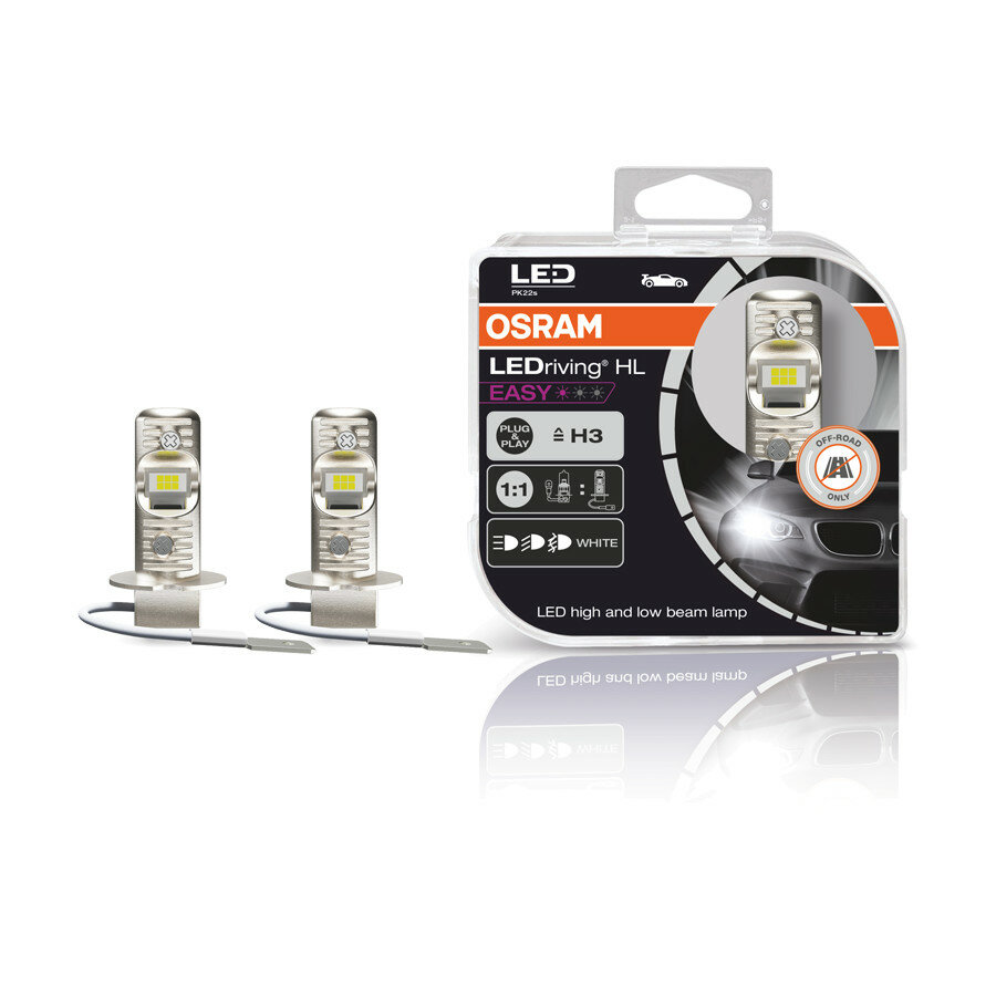 Osram H3 HL Easy LED-Scheinwerfer-Set 8W PK22s 12V Osram H3 HL Easy LED-Scheinwerfer-Set 8W PK22s 12V