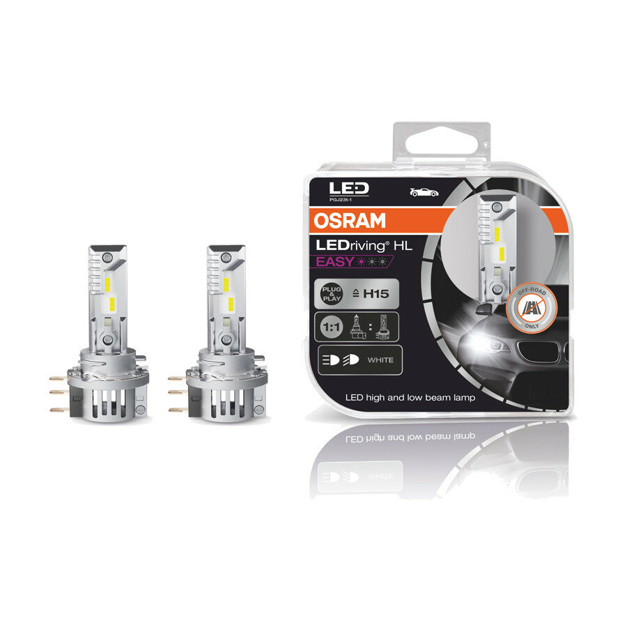 Osram H15 HL Easy LED-Scheinwerferset 16W PGJ23t-1 12V Off-road Only Osram H15 HL Easy LED-Scheinwerferset 16W PGJ23t-1 12V Off-road Only