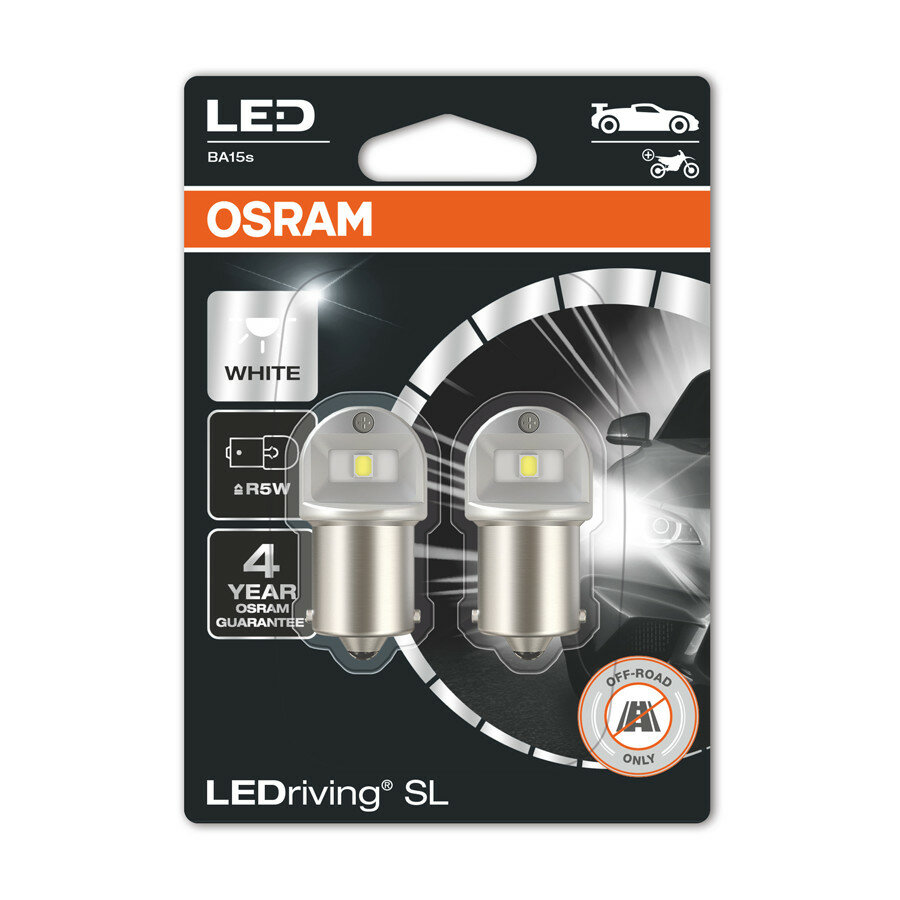 Osram R10W LED Retrofit Weiß 12V BA15s 2 Stück | OFF-ROAD ONLY Osram R10W LED Retrofit Weiß 12V BA15s 2 Stück | OFF-ROAD ONLY