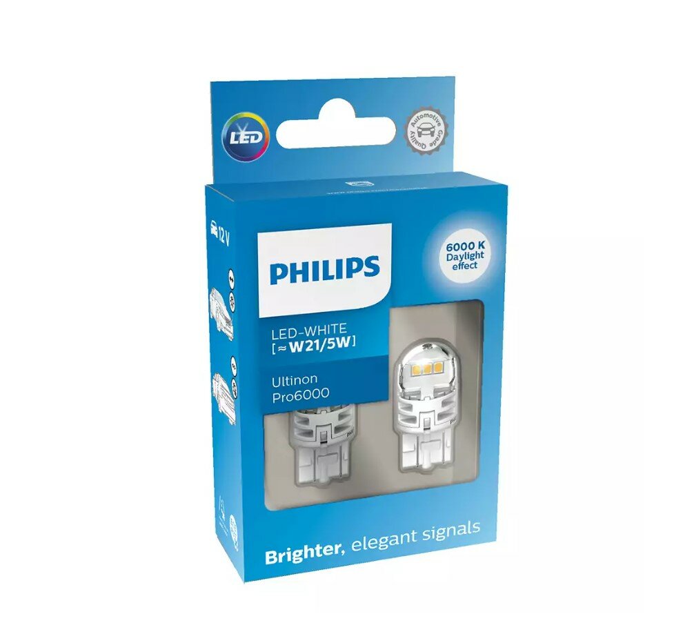 Philips W21/5W LED Retrofit Weiß 12V 2 Stück Philips W21/5W LED Retrofit Weiß 12V 2 Stück