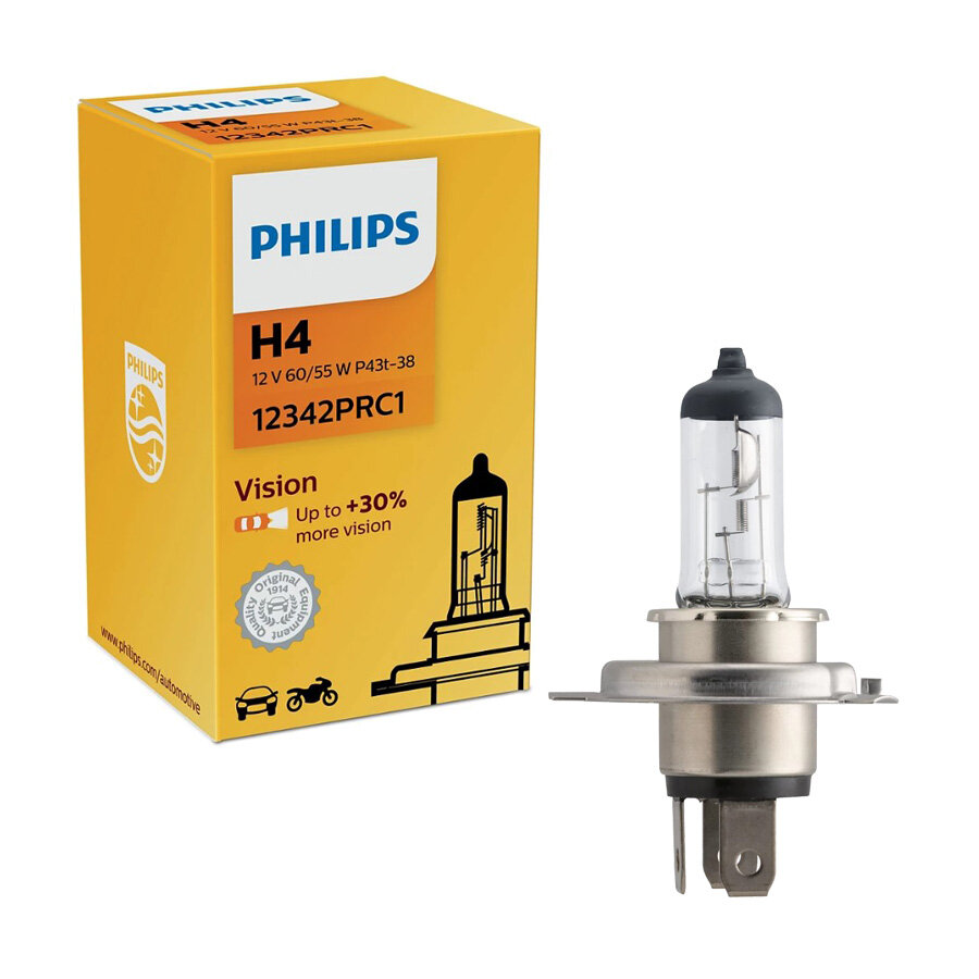 Philips H4 Halogenlampe 12V P43t Vision Philips H4 Halogenlampe 12V P43t Vision