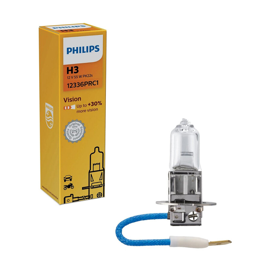 Philips H3 Halogenlampe 12V PK22s Vision Philips H3 Halogenlampe 12V PK22s Vision