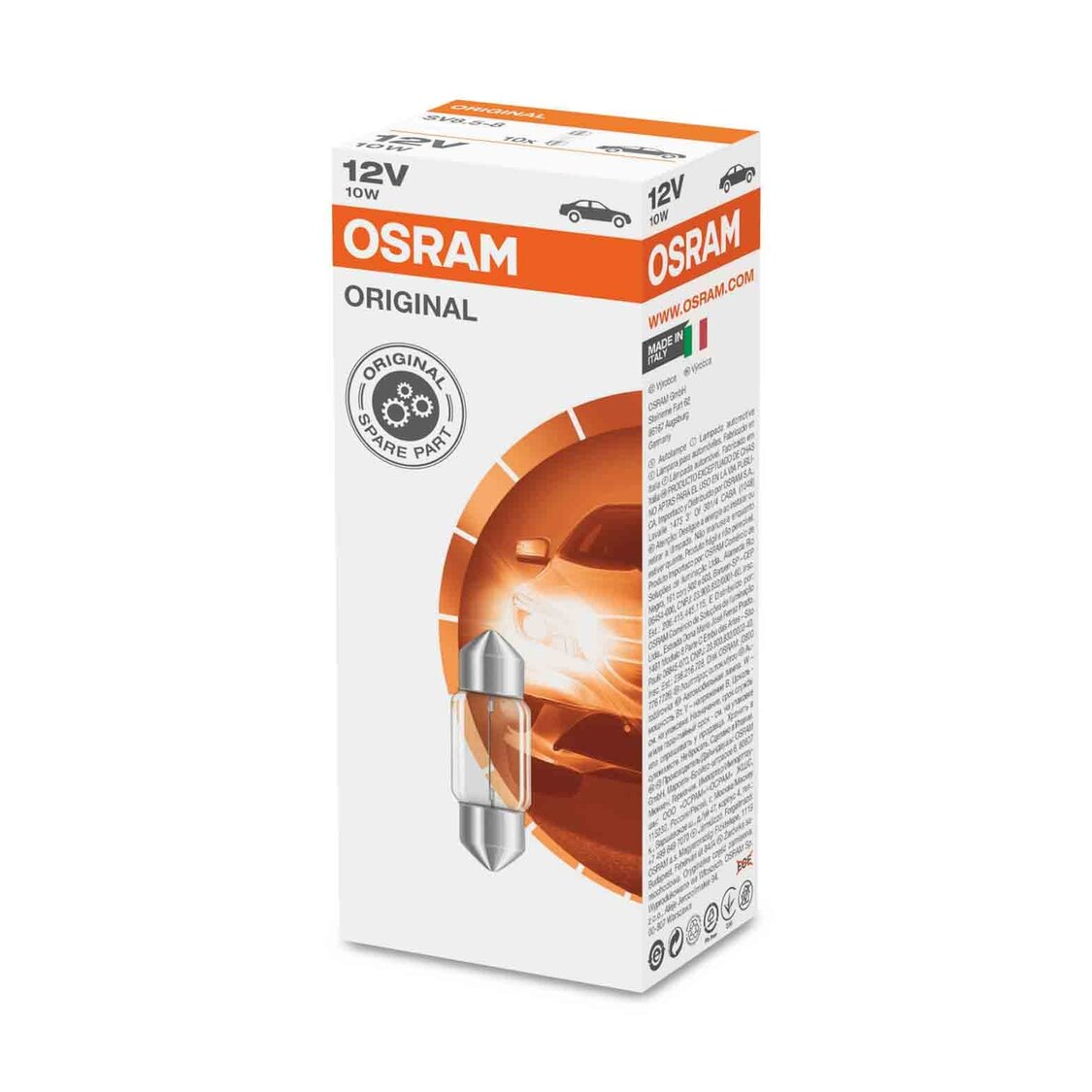 Osram Glühbirne 12V 10W SV8.5-8 Original Line 10 Stück Osram Glühbirne 12V 10W SV8.5-8 Original Line 10 Stück