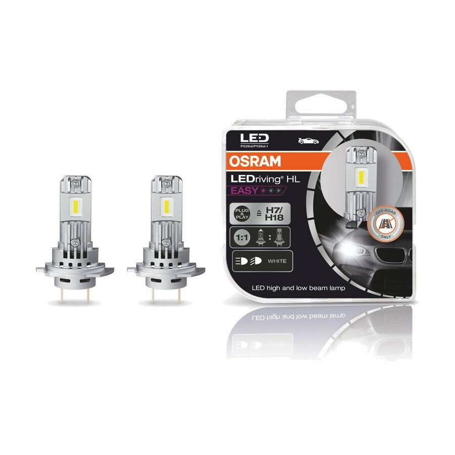 Osram H7/H18 HL Easy LED-Scheinwerfer 16W PX26d/PY26d-t Set 12V Osram H7/H18 HL Easy LED-Scheinwerfer 16W PX26d/PY26d-t Set 12V