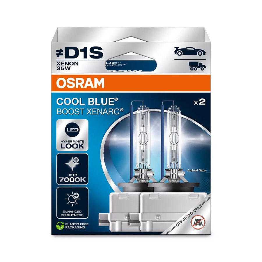 Osram D1S Xenonlampe 35W Cool Blue Boost PK32d-2 Duobox