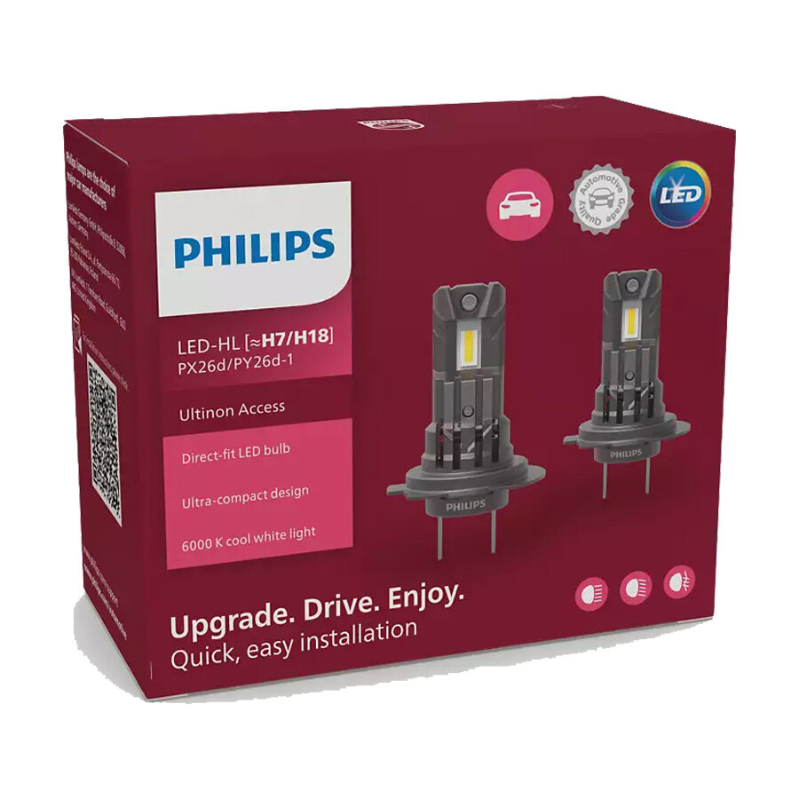 Philips H7/H18 Access LED-Hauptscheinwerfer 16W PX26d/PY26d-1 12V Philips H7/H18 Access LED-Hauptscheinwerfer 16W PX26d/PY26d-1 12V
