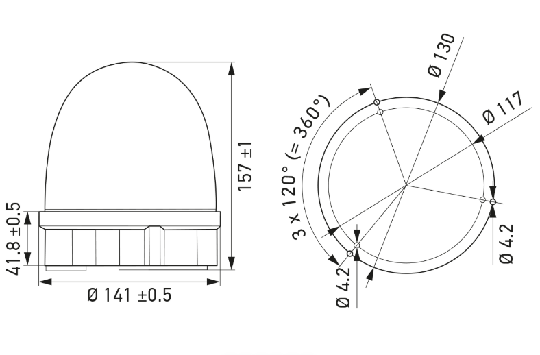 Hella Rotaflash Compact FL LED Warnleuchte Flache Montage