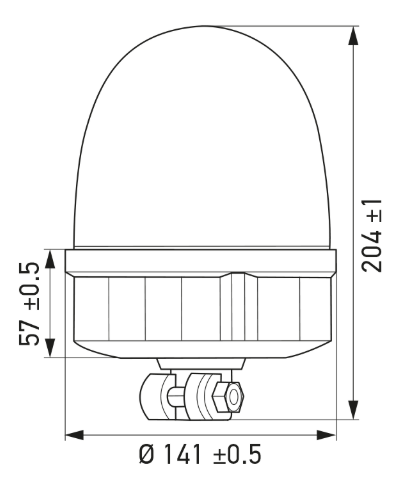 Hella Rotaflash Compact FL LED Rundumleuchte DIN-Halterung