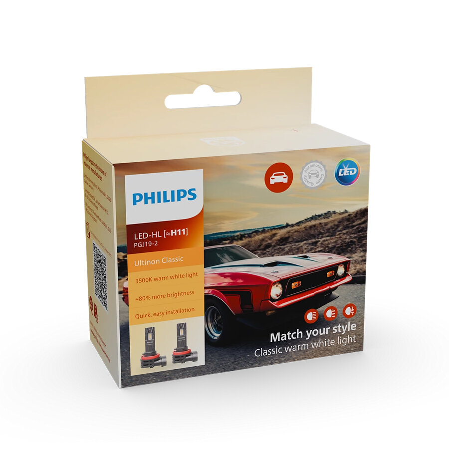 Philips H11 Ultinon Classic LED-Scheinwerfer-Set Philips H11 Ultinon Classic LED-Scheinwerfer-Set