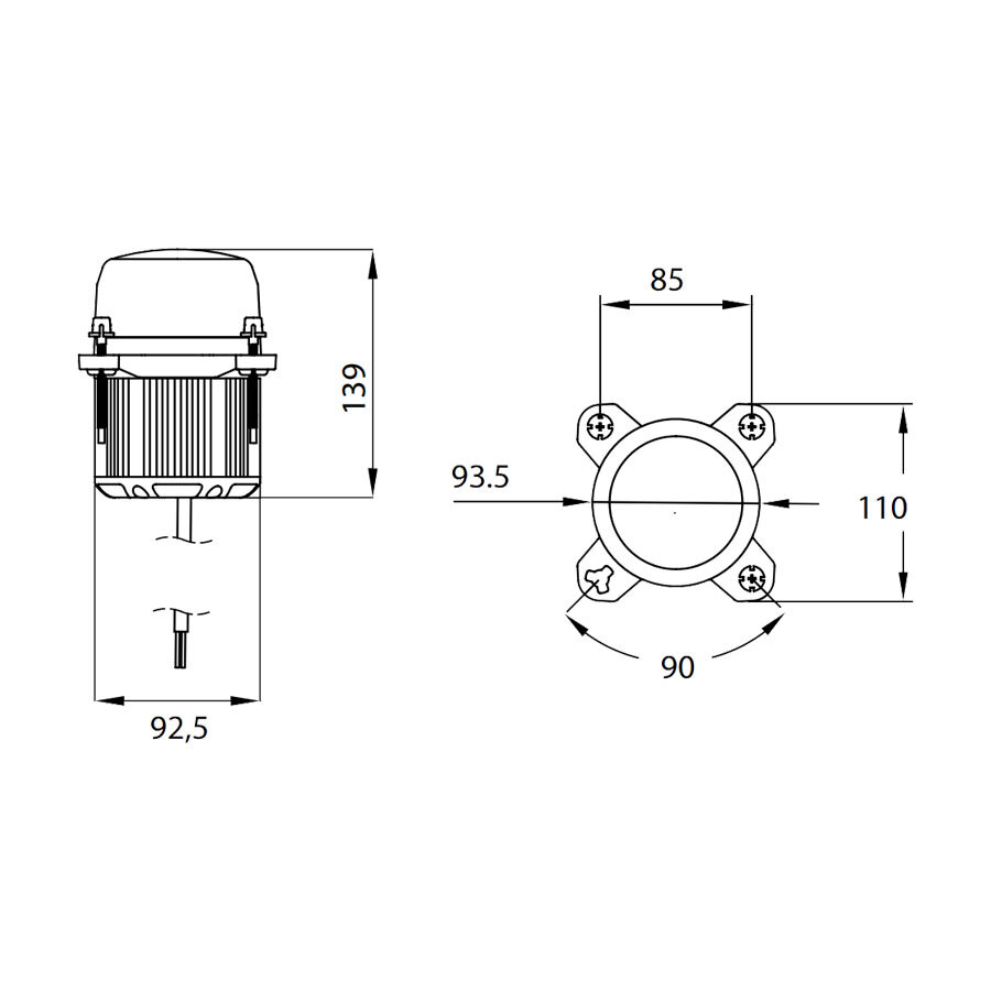 Dasteri LED-Einbauscheinwerfer Fernlicht 12-24V | 3 Lichtfunktionen